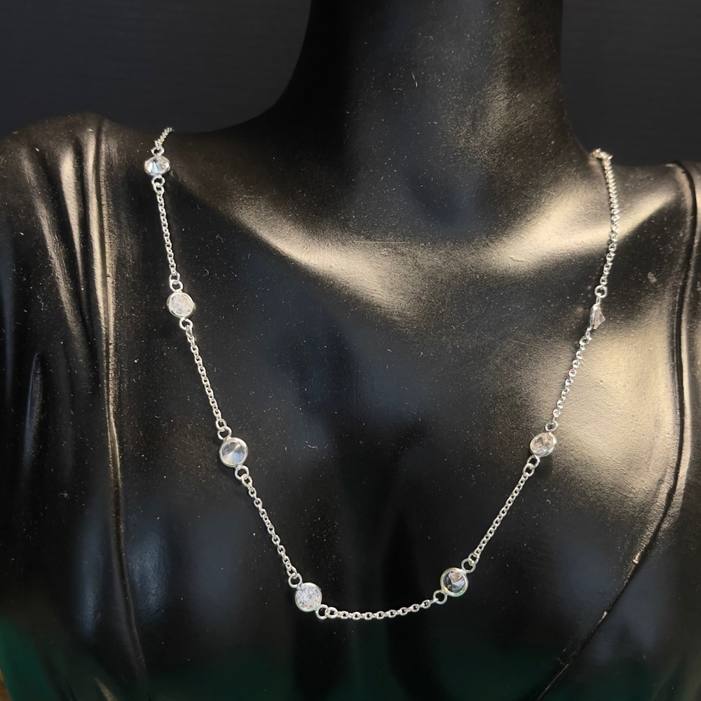 Gianni Bernini cz sterling silver necklace
